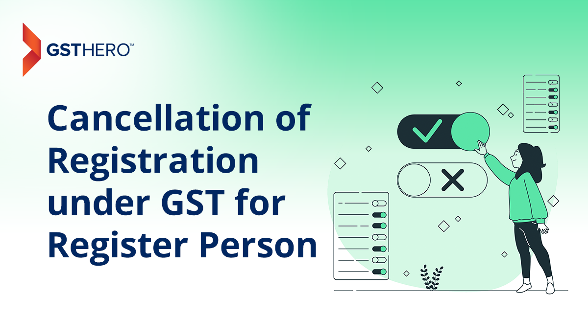 Cancellation of Registration for register person